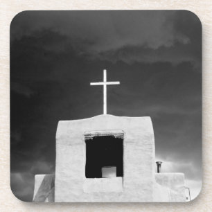 Posavasos Cruz en la iglesia más antigua, San Miguel, Santa 