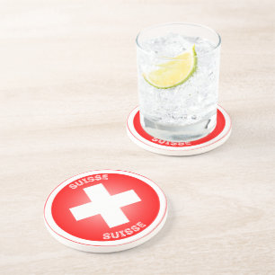 Posavasos Cruz Suiza Círculo Suiza Forma