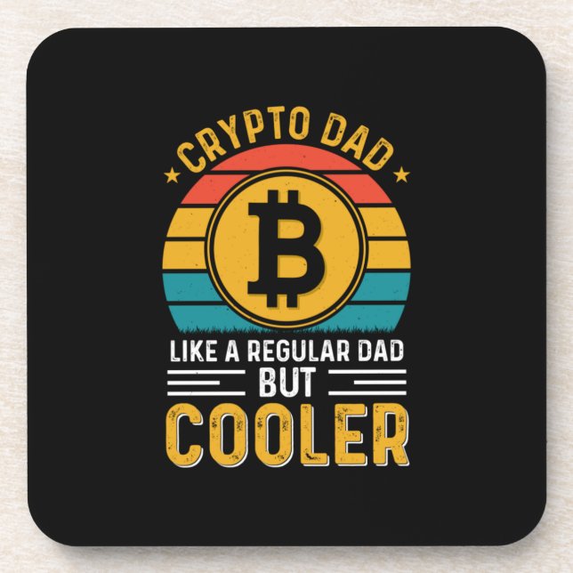 Posavasos Crypto Dad Retro Sunset (Frente)