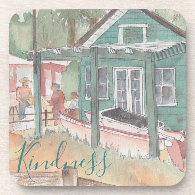 Posavasos "Crystal Cove Watercolor" (Frente)