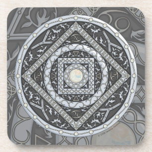 Posavasos Cuadrado de Coaster Mandala de Cáncer