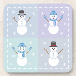 Posavasos Cuadrado de Colcha de Invierno