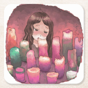 POSAVASOS CUADRADO DE PAPEL さ く に な じ