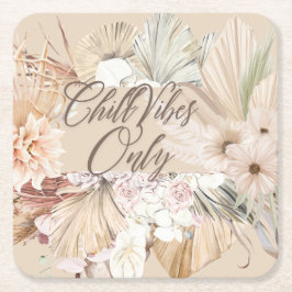 POSAVASOS CUADRADO DE PAPEL ボーホーフラワーコースター