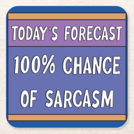 Posavasos Cuadrado De Papel 100% de posibilidades de sarcasmo