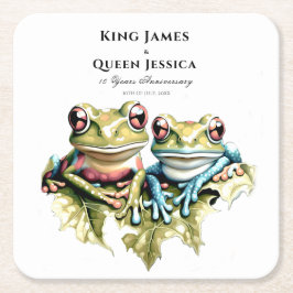 Posavasos Cuadrado De Papel 10 años Boda Aniversario Jardín Fiesta Casual