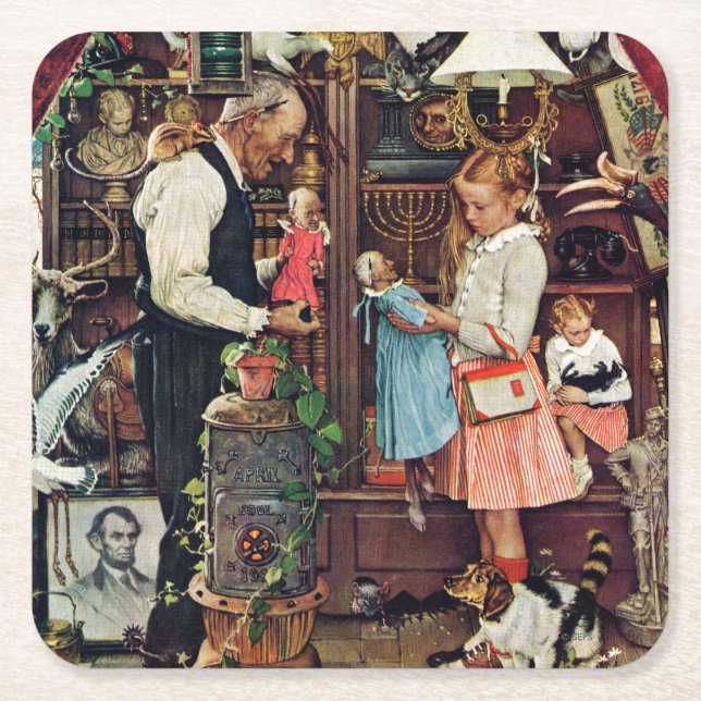 POSAVASOS CUADRADO DE PAPEL 1948 (Anverso)