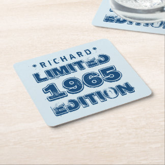 Posavasos Cuadrado De Papel 1965 50th Birthday Limited Edition Personalizado J