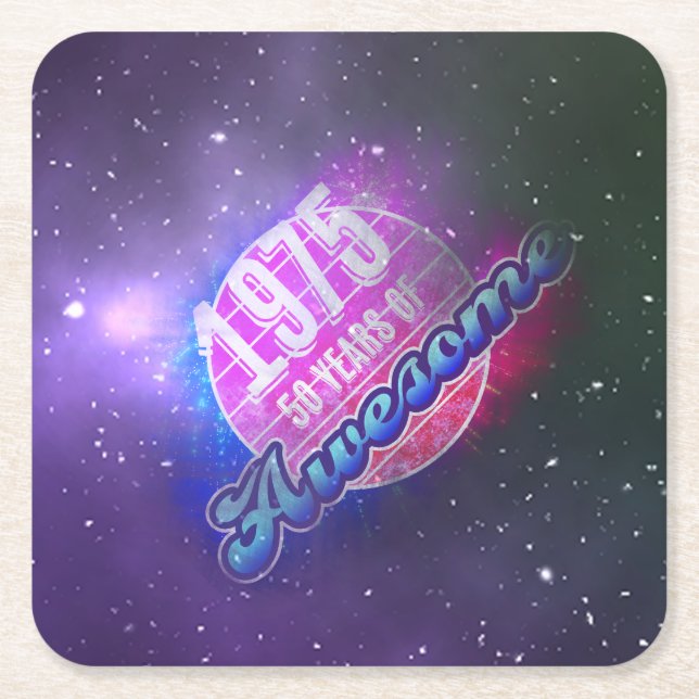 Posavasos Cuadrado De Papel 1975 — 50 años de asombrosa mirada "Grunge" (Anverso)