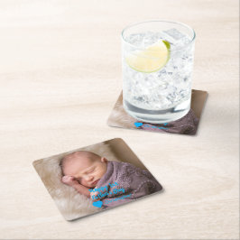 Posavasos Cuadrado De Papel 1.ᵉʳ Día del Padre