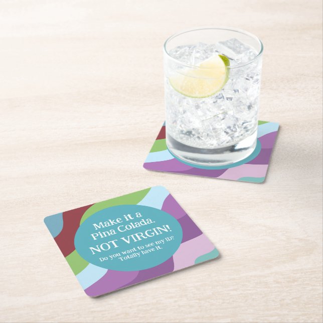 Posavasos Cuadrado De Papel 30.º Fiesta de cumpleaños 30.ª flor (In situ)