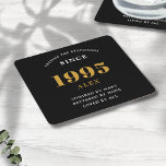 Posavasos Cuadrado De Papel 30.º Nacimiento 1995 Moda elegante de oro negro<br><div class="desc">Premium 30 Años Casas de Papel Negro y Oro Personalizado - Elegancia de Celebración. Celebre un cumpleaños de importancia con estilo con nuestra moda, calidad de primera calidad, tarta de papel de cumpleaños número 30. Con un diseño exquisito con un llamativo color negro y dorado, estas galerías añaden un toque...</div>