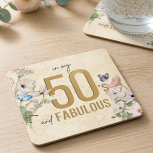 Posavasos Cuadrado De Papel 50 y fabulosa flor silvestre