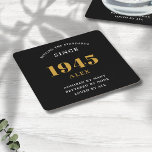 Posavasos Cuadrado De Papel 80.º Nombramiento de cumpleaños 1945 Moda elegante<br><div class="desc">Premium 80º cumpleaños Casas de Papel Personalizado Negro y Oro - Elegancia de celebración. Celebre un cumpleaños de importancia con estilo con nuestras galas de papel de moda, calidad superior y 80º cumpleaños. Con un diseño exquisito con un llamativo color negro y dorado, estas galerías añaden un toque de lujo...</div>