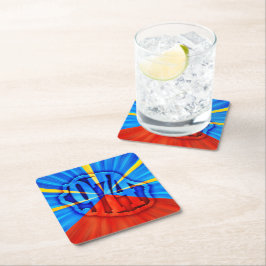 Posavasos Cuadrado De Papel 974 Ile de la Réunion - Drapeau réunionnais