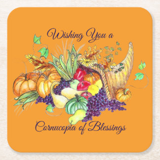 Posavasos Cuadrado De Papel A Cornucopia of Blessings
