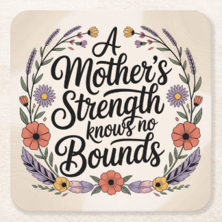 Posavasos Cuadrado De Papel A Mother's Strength Knows No Bounds