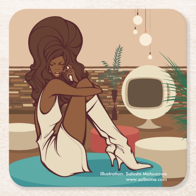 Posavasos Cuadrado De Papel A Movie for Daddy (Anverso)