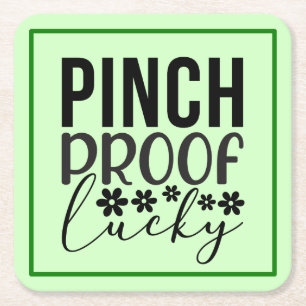 Posavasos Cuadrado De Papel A prueba de pellizcos Lucky-62906