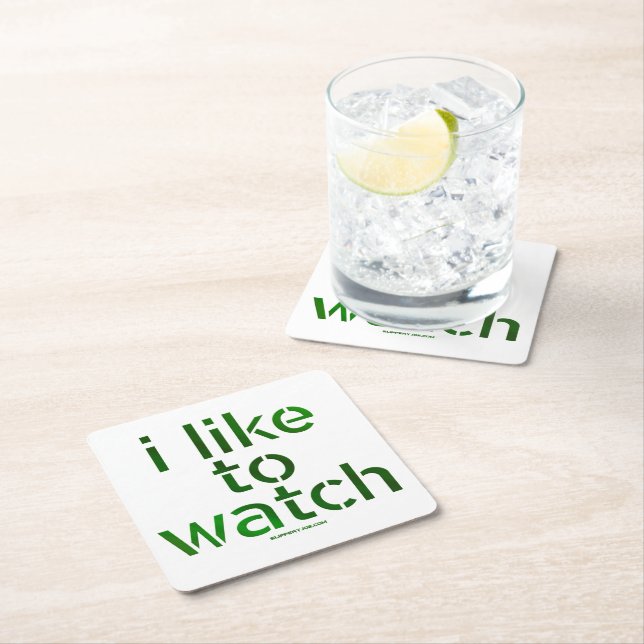 Posavasos Cuadrado De Papel A SlipperyJoe le gusta ver el voyeurismo mirando a (In situ)