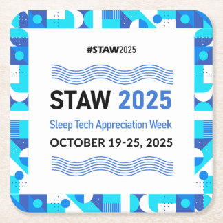 Posavasos Cuadrado De Papel AAST 2025 STAW Montaña rusa