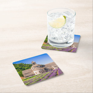 Posavasos Cuadrado De Papel Abadía senánica de la Francia provenzal