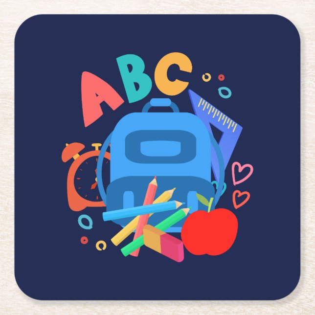 POSAVASOS CUADRADO DE PAPEL ABC (Anverso)