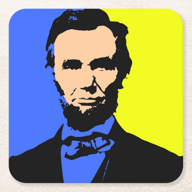 POSAVASOS CUADRADO DE PAPEL ABE LINCOLN 2 (Anverso)