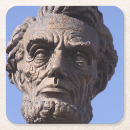 Posavasos Cuadrado De Papel Abe Lincoln Drink Coaster