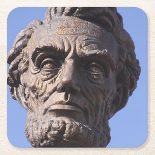 Posavasos Cuadrado De Papel Abe Lincoln Drink Coaster