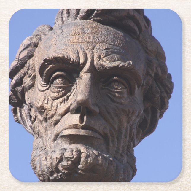 Posavasos Cuadrado De Papel Abe Lincoln Drink Coaster (Anverso)