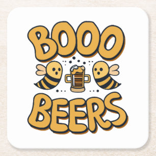 Posavasos Cuadrado De Papel Abejas Boo