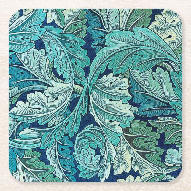 Posavasos Cuadrado De Papel Acanthus Green (Anverso)