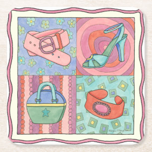 Posavasos Cuadrado De Papel Accesorios para mujeres por Chariklia Zarris