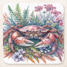 Acuarela Botánica de Cangrejo