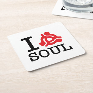 Posavasos Cuadrado De Papel Adaptador I 45 Soul