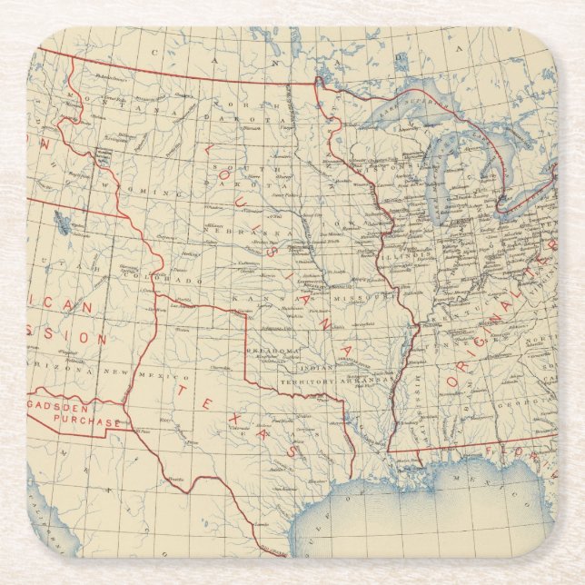 Posavasos Cuadrado De Papel Adhesiones 1 del territorio 2 (Anverso)