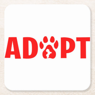 Posavasos Cuadrado De Papel Adoptar una tienda de dont - Habanés