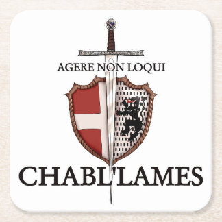 Posavasos Cuadrado De Papel Affiche logo AMHE du 74