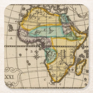 Posavasos Cuadrado De Papel África 2