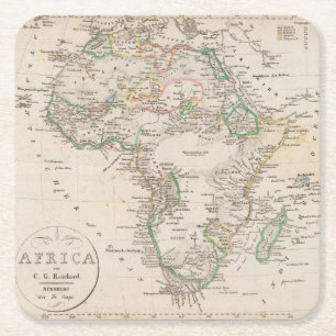 Posavasos Cuadrado De Papel África 21