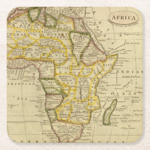 Posavasos Cuadrado De Papel África 34