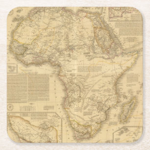 Posavasos Cuadrado De Papel África 5