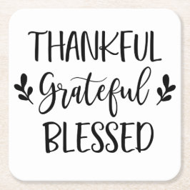 Posavasos Cuadrado De Papel Agradecimiento de agradecimiento