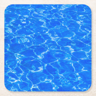Posavasos Cuadrado De Papel Agua azul dulce
