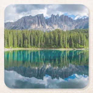 Posavasos Cuadrado De Papel Agua Sierra de Latemar