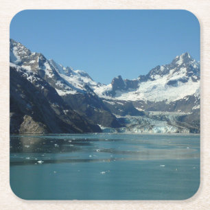 Posavasos Cuadrado De Papel Aguas alimentadas por glaciares de Alaska
