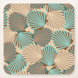 Posavasos Cuadrado De Papel Aguas marinas