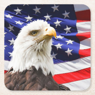 Posavasos Cuadrado De Papel Águila Usa