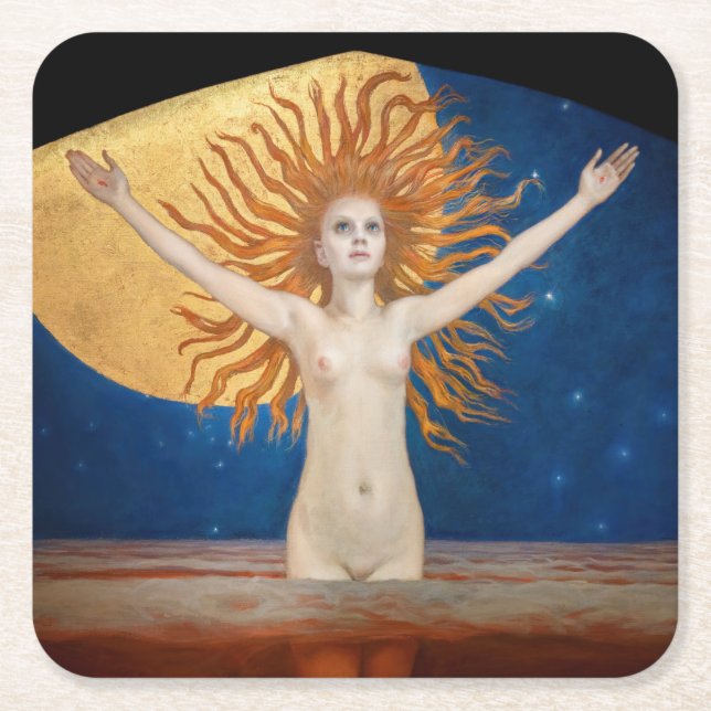 Posavasos Cuadrado De Papel Akseli Gallen-Kallela - Ad Astra (Anverso)